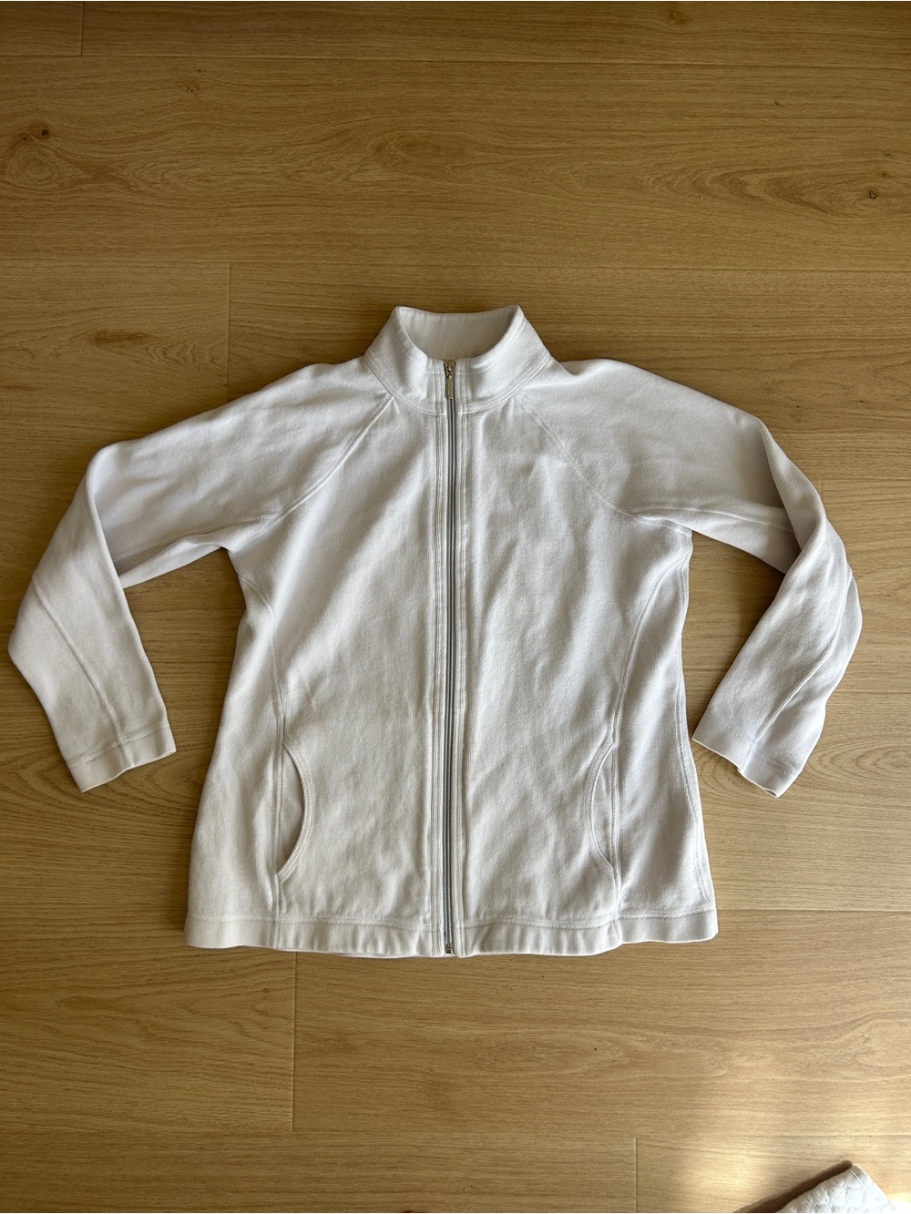 Tommy Bahama Women's White Zip-Front Sweatshirt